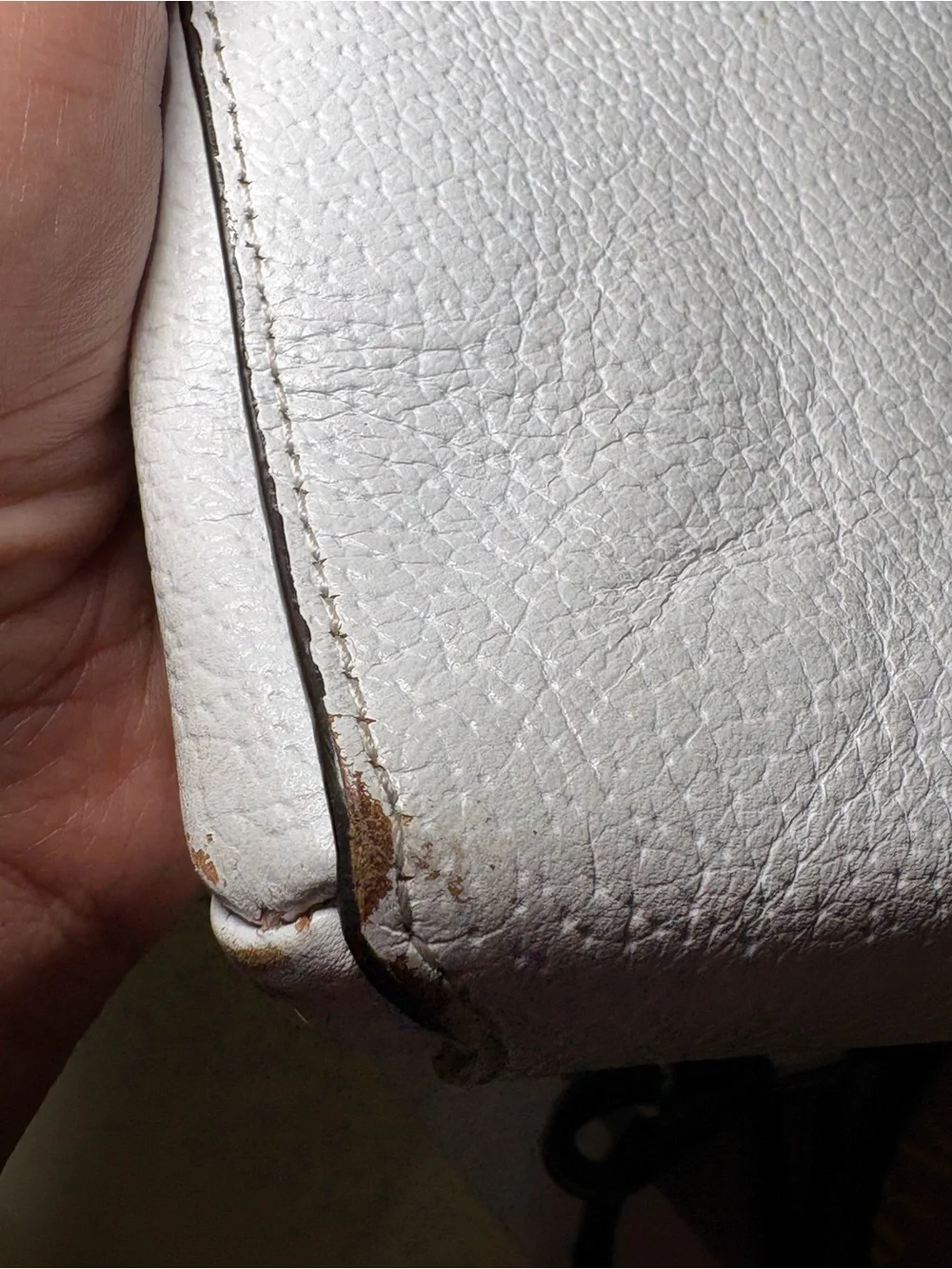 Coach vintage YK2 Two-Tone Leather Satchel in Tan, White & Navy